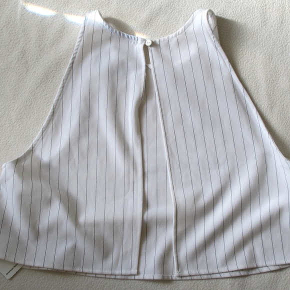 *NWT* AMERICAN APPAREL Striped Cropped Tank - Picture 3 of 4